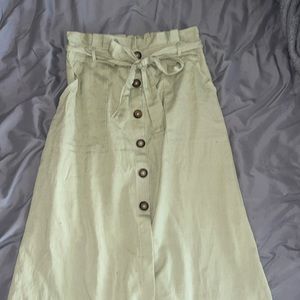 Light Green Long Skirt, SIZE M